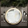 AMERICAN HOMESTEAD Disposable Hand Towels - Silver Foil Monogrammed Guest Napkins - Linen-Like Bathroom Paper Towels for Guests - Perfect Wedding and Party Napkins - 50 Count (Silver N) view 4