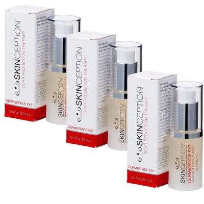 Dermefface fx7 Scar Removal Treatment Helps to Fade and Reduce Scars, Acne Scars, Burns, Surgery and Other Causes with All Natural Result Pack 3