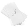 AMERICAN HOMESTEAD Disposable Hand Towels - Silver Foil Monogrammed Guest Napkins - Linen-Like Bathroom Paper Towels for Guests - Perfect Wedding and Party Napkins - 50 Count (Silver I) view 1
