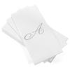 AMERICAN HOMESTEAD Disposable Hand Towels - Silver Foil Monogrammed Guest Napkins - Linen-Like Bathroom Paper Towels for Guests - Perfect Wedding and Party Napkins - 50 Count (Silver A) view 1