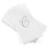 AH AMERICAN HOMESTEAD Disposable Hand Towels for Bathroom 50 Count - Guest Bathroom Essentials -Bathroom Paper Towels - Monogrammed Disposable Napkins - Wedding Napkins in Paper Towel Tray (Silver, C) view 1