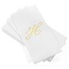 AH AMERICAN HOMESTEAD Disposable Hand Towels for Bathroom 50 Count - Guest Bathroom Essentials -Bathroom Paper Towels - Monogrammed Disposable Napkins - Wedding Napkins in Paper Towel Tray (Gold, H) view 1
