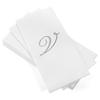 AMERICAN HOMESTEAD Disposable Hand Towels - Silver Foil Monogrammed Guest Napkins - Linen-Like Bathroom Paper Towels for Guests - Perfect Wedding and Party Napkins - 50 Count (Silver V) view 1