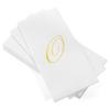 AMERICAN HOMESTEAD Disposable Hand Towels - Gold Foil Monogrammed Guest Napkins - Linen-Like Bathroom Paper Towels for Guests - Perfect Wedding and Party Napkins - 50 Count (Gold O) view 1
