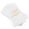 AMERICAN HOMESTEAD Disposable Hand Towels - Gold Foil Monogrammed Guest Napkins - Linen-Like Bathroom Paper Towels for Guests - Perfect Wedding and Party Napkins - 50 Count (Gold Z) view 1