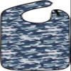 Adult Bibs for Eating: Reusable Bib with Crumb Catcher Pocket - For Men and Women (Blue Camo) view 1