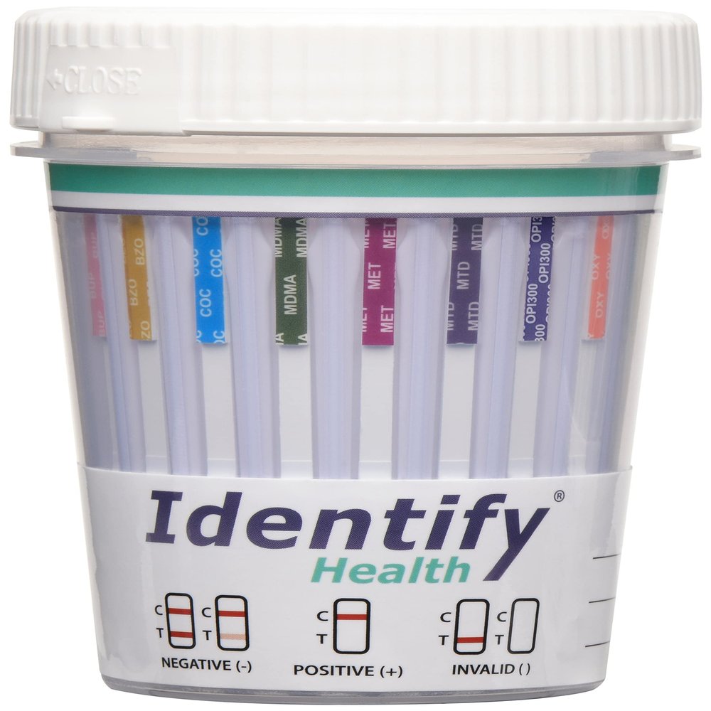 Identify Health 12 Panel Urine Drug Test Cup with PCP - 50 Pack