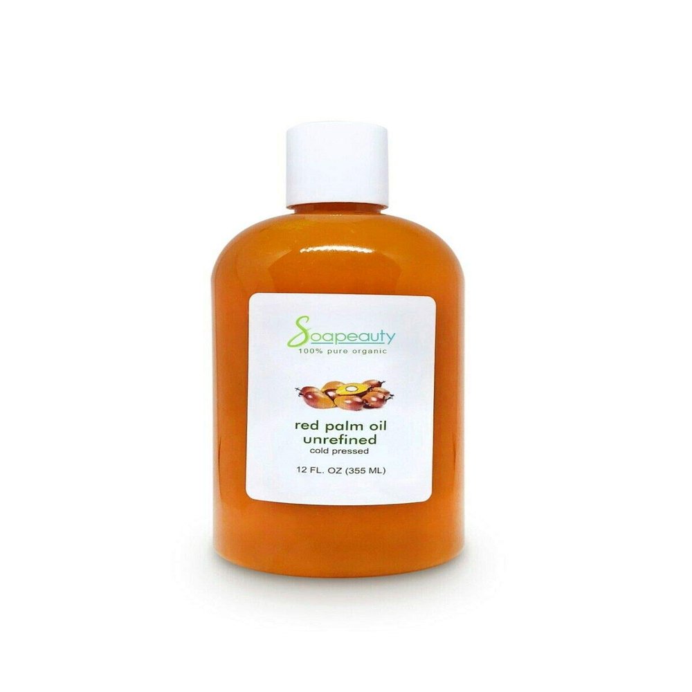 RED PALM FRUIT OIL EXTRA VIRGIN UNREFINED COLD PRESSED 100% PURE (24 OZ (2X12))