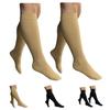 HealthyNees Closed Toe 15-20 mmHg Compression Plus Size Big Wide Leg Calf Socks (Beige 2 Pairs, 5X-Large) view 1