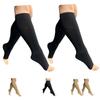 HealthyNees Open Toe 15-20 mmHg Compression Plus Size Extra Wide Calf Leg Socks (Black 2 Pairs, 5X-Large) view 1
