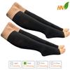 HealthyNees Open Toe 15-20 mmHg Compression Plus Size Extra Wide Calf Leg Socks (Black 2 Pairs, 5X-Large) view 2