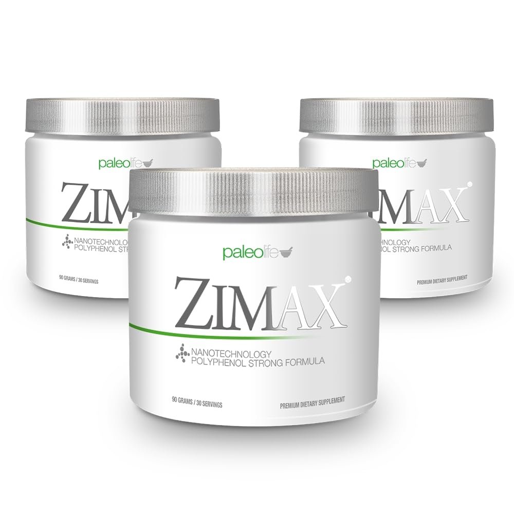ZIMAX Super ANTIOXIDANT - 100% Natural - High Absorption Curcumin, Rosemary Extract, Grape Seed Extract, Olive Leaf Extract ORAC 3,451,770 (Canister) 90 Grams (3-Pack)