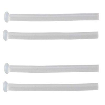NicelyFit Silicone Rubber Ear Socks Tips Sleeves for Thin Needle Metal Wire Temple Legs Eyeglass Glass TT004 (Transparent - 2 Pairs)