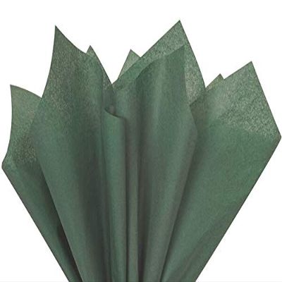 Forest Green Tissue Paper Squares, Bulk 10 Sheets, Premium Gift Wrap and Art Supplies for Birthdays, Holidays, or Presents by Feronia packaging, Large 15 Inch x 20 Inch Made in USA