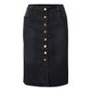 Corriee Womens High Waisted Jean Skirt Women's Casual Button Front Split Slim Fit Denim Skirt Black view 3