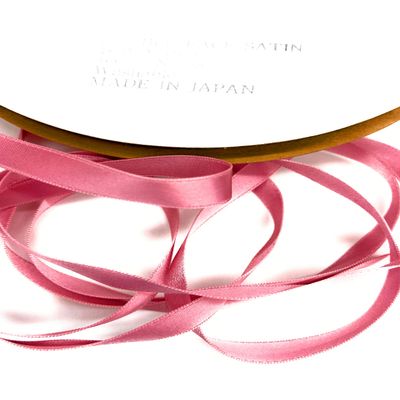 1/4 inch Double Faced Nylon Satin Ribbon - 50 Yard Spool, Made in Japan Perfect for Wedding Decor, Wreath, Baby Shower,Gift Package Wrapping Etc. (Rosey Mauve Pink-31)