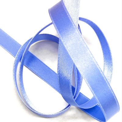 1/4 inch Double Faced Nylon Satin Ribbon - 5 Yard Spool, Made in Japan Perfect for Wedding Decor, Wreath, Baby Shower,Gift Package Wrapping Etc. (Periwinkle -27)