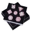 rockcloud Rose Quartz Platonic Solids Sacred Geometry with Merkaba Star Set, Healing Crystal Faceted Gemstones for Meditation Reiki Balancing, Pack of 7 view 3