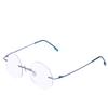 Fuisetaea Rimless Round Reading Glasses Titanium Lightweight Readers Eyeglasses Men Women +3.75 Strength view 1