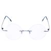 Fuisetaea Rimless Round Reading Glasses Titanium Lightweight Readers Eyeglasses Men Women +3.75 Strength view 2