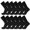 Big and Tall Diabetic Neuropathy Ringspun Cotton Crew Socks, King Size Mens Athletic Socks (13-16, Loose Top - Premium Black) - 12 pairs view 1