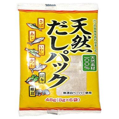 [100% Natural Ingredients] Soup Stock Pack (Dashi Pack) No-MSG [English instructions on the back] 6 bags (1.69 oz)