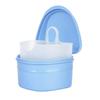 EXCEART Case with Strainer Dentures Box Brush Retainer Case for Travel Retainer Cleaning Case (Blue) view 1
