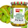 Add me Home Made Stuffed Green Chilli Pickle 500gm Rajasthani Hari mirch ka achar Glass jar view 1