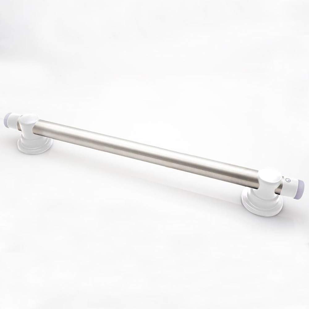 Liighted Smartbar Brushed Stainless Steel Bar with White Mounts and Lens Bar Caps. Includes 2 Fastener Kits for Wood Studs FK1001 (32 inch)