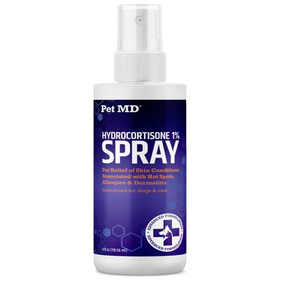 Pet MD Hydrocortisone Spray for Dogs, Cats, Horses - 4 oz