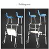 Elderly Walker Folding Walking Aid with Wheels and Detachable Seat Lightweight Aluminium Adjustable Height and Ergonomic Handle for Seniors, Handicap view 4