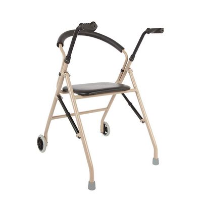 Folding Rollator Walker - Adjustable Height Rehabilitation Trainer Walking Auxiliary Vehicle Elderly Exercise, Load Capacity: 100kg