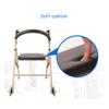 Folding Rollator Walker - Adjustable Height Rehabilitation Trainer Walking Auxiliary Vehicle Elderly Exercise, Load Capacity: 100kg view 3
