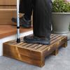 URFORESTIC Solid Wood Indoor/Outdoor 3 1/2" High Riser Step - Non-Slip All Weather Top & Feet Mobility Assistance view 1