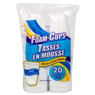 To Go Insulated Foam Beverage Cups Disposable - 16 oz, 100 Count. Great for Coffee, Tea, Hot Chocolate or Any Hot/Cold Beverages. Best for the Money