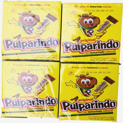 De La Rosa Candy Bar Pulparindo 80 Pcs Total(Pack of 4)