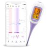 Easy@Home Smart Basal Thermometer, Large Screen and Backlit, Period Tracker with Premom (iOS & Android) - Auto BBT Sync, Charting, Coverline, Accurate Fertility Prediction EBT-300 Purple view 1