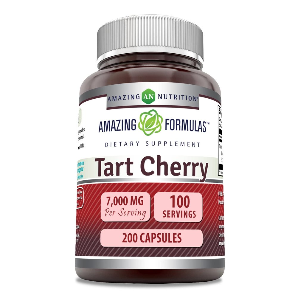 Amazing Formulas Tart Cherry Extract 700 Mg Extract (10:1) Per Serving Capsules Supplement | Equivalent to 7000 Mg | Non-GMO | Gluten Free | Made in USA (1 Pack | 200 Count)