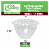 48oz Salad Bowls To-Go with Lids (50 Count) - Clear Plastic Disposable Salad Containers | Airtight, Lunch, Salads, Parfait, Fruits, Leak Proof, Airtight, Fresh, Meal Prep | Rose Bowl Container (48oz) view 3