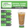 10 oz Cups, 50 Pack | Iced Coffee Go Cups and Dome Lids | Cold Smoothie | Plastic Cups with Dome Lids | Clear Plastic Disposable Pet Cups | Ideal for Coffee, Parfait, Juice, Soda, Cocktail, Party Cups view 4