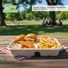 [125 Pack] 33 oz Compostable 3 Compartment Food Trays with Pulp Fiber Lids - Unbleached, Sugarcane, Plant Fiber, Heavy Duty, Microwavable, Biodegradable, Tree Free, Ecofriendly, Lunch Trays, Meal Prep view 4