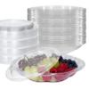 40oz Salad Bowls To-Go with Lids (25 Count) - Clear Plastic Disposable Salad Containers | Airtight, Lunch, Salads, Parfait, Fruits, Leak Proof, Airtight, Fresh, Meal Prep | Rose Bowl Container (40oz) view 1