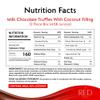 Red Delight Milk Chocolate Diamond Truffles with Smooth Coconut Filling - Pack of 3 (With 36 Chocolate Truffles) 13.98 oz Creamy Treats - Kosher, No Added Sugar, Gluten-Free European-Style Chocolates view 2