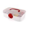Cello Medico Small First Aid Box | BPA-Free Emergency Indoor Outdoor Medical Utility Cabinet Organizer | Light Weight & Portable Handle | Plastic Medical Box | Transparent view 1