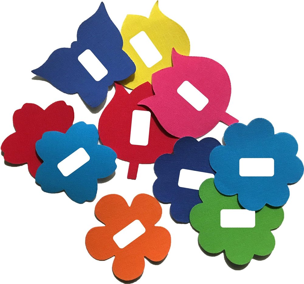 GrifGrips - Summer Love Combo for Dexcom G6 (Pack of 12) Assorted Flower Shapes