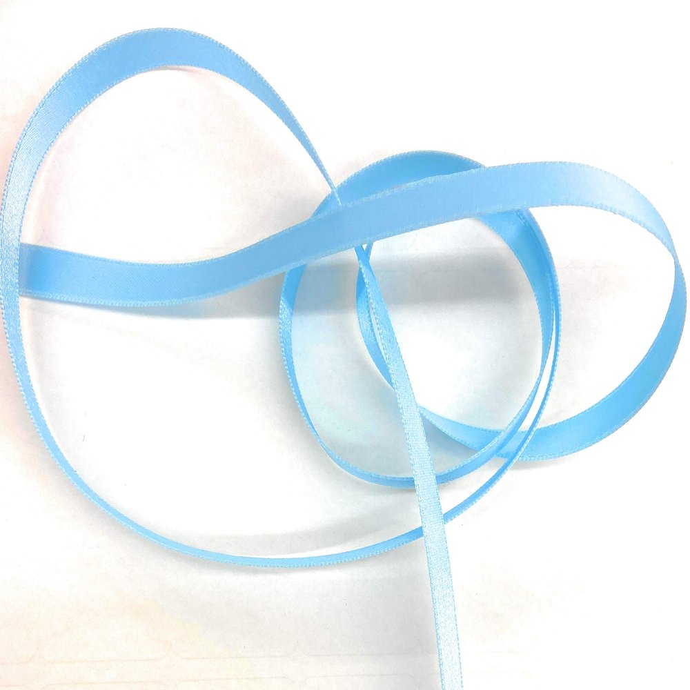 1/4 inch Double Faced Nylon Satin Ribbon -Sapphire Blue Ribbon-50 Yard Spool, Made in Japan Perfect for Wedding Decor, Wreath, Baby Shower,Gift Package Wrapping Etc.