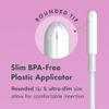 Rael Tampons, Slim Applicator with Organic Cotton Core, Multipack, Regular and Super Absorbency, BPA-Free, Leak Locker Technology, Unscented, Chlorine-Free (40 Count, Bundle) view 2