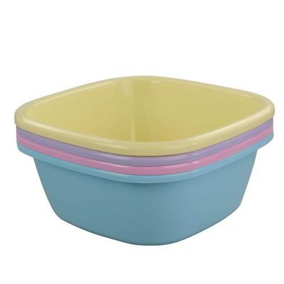 DynkoNA 4-pack 12 Quart Colored Wash Basin Dish Pan Wash Tub