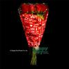Flower Sleeve Printed "Word Heart- Black" BO Plastic Pack of 100 Sleeves (4.75 x 20 x 17) view 1