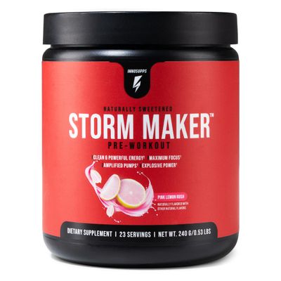 InnoSupps Storm Maker Pre Workout | Long Lasting Energy | Organic Caffeine |Green Tea Extract | L-Citruline | No Artificial Sweeteners (Pink Lemon Rush)